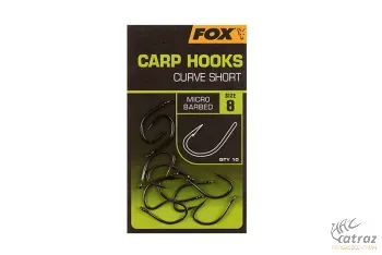 Fox Carp Hooks Curve Shank Short Méret: 4 - Fox Curve Shank Pontyozó Horog