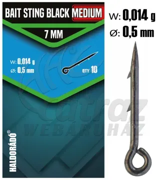Haldorádó Csalitüske Fekete Közepes - Medium Bait Sting Black 7mm
