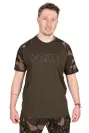 Fox Horgász Póló Méret: 2XL - Fox Khaki/Camou Outline T-Shirt