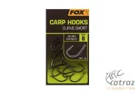 Fox Carp Hooks Curve Shank Short Méret: 6 - Fox Curve Shank Pontyozó Horog