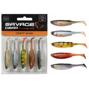 Savage Gear Craft Shad Mix 7,2 cm 2,6 gramm 5 db/csomag Gumihal Válogatás - Clear Water