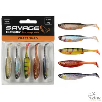 Savage Gear Craft Shad Mix 7,2 cm 2,6 gramm 5 db/csomag Gumihal Válogatás - Clear Water