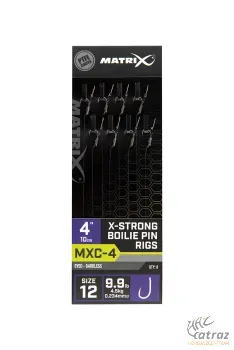 Matrix MXC-4 Barbless Hossz: 10 cm Horog Méret:12 Átmérő: 0,23mm - Matrix Szakállnélküli Előkötött Horog