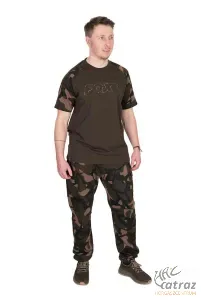 Fox Horgász Póló Méret: 2XL - Fox Khaki/Camou Outline T-Shirt