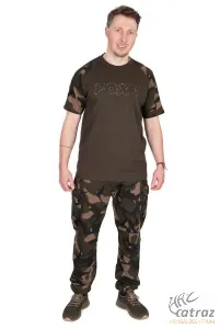 Fox Horgász Póló Méret: 2XL - Fox Khaki/Camou Outline T-Shirt