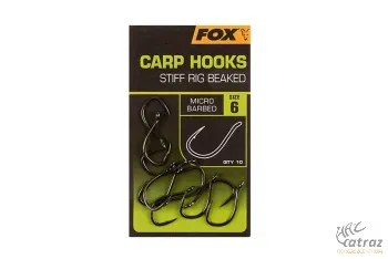 Fox Carp Hooks Stiff Rig Beaked Méret: 4 - Fox Stiff Rig Beaked Pontyozó Horog
