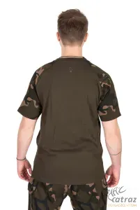 Fox Horgász Póló Méret: 2XL - Fox Khaki/Camou Outline T-Shirt