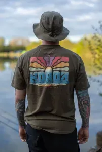 Korda Dawn Vibes Tee - Dark Olive - 2XL - horgász póló