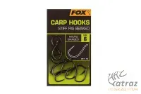 Fox Carp Hooks Stiff Rig Beaked Méret: 6 - Fox Stiff Rig Beaked Pontyozó Horog