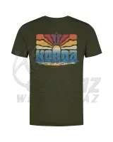 Korda Dawn Vibes Tee - Dark Olive - horgász póló