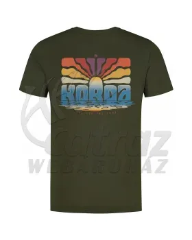 Korda Dawn Vibes Tee - Dark Olive - horgász póló