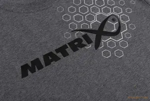 Matrix Szürke Horgász Póló Méret: XL - Matrix Grey Hex Print T-Shirt