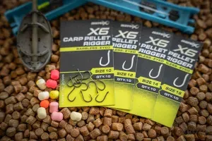 Matrix X6 Carp Pellet Rigger Eyed Méret: 10 - Matrix Szakállnélküli Horog