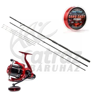 Benzar Method Lake Távdobó Feeder Szett – 3,90m 150g Bot + Orsó + Zsinór