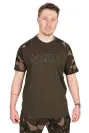 Fox Horgász Póló Méret: 3XL - Fox Khaki/Camou Outline T-Shirt