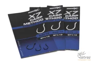 Matrix X7 Carp Method Eyed Barbless Horog: 16 - Matrix Method Feeder Horog