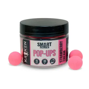 The Kraken Baits Smart Fluo Pink Pop Up 12mm Strawberry Cream