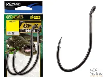 Owner CF-3 Catfish Hook - Size: 3/0 - Owner CF-3 Harcsázó Horog - Méret: 3/0
