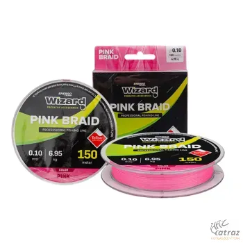 Wizard Pink Braid 0,18mm 150m - Wizard Pink Fonott Pergető Zsinór