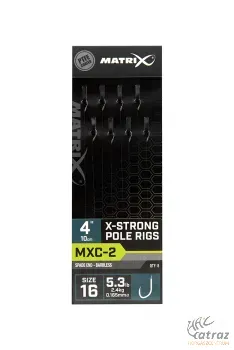 Matrix MXC-2 Barbless Pole Hossz: 10 cm Horog Méret:16 Átmérő: 0,165 mm - Matrix Szakállnélküli Előkötött Horog