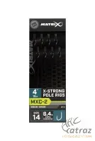 Matrix MXC-2 Barbless Pole Hossz: 10 cm Horog Méret:14 Átmérő: 0,180 mm - Matrix Szakállnélküli Előkötött Horog