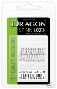 Dragon Pergető Kapocs - Dragon Spinn Lock 5 db/csomag Méret: 2/0