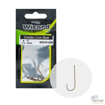 Wizard Zander Live Bait Méret: 1/0 - Wizard Süllőző Horog