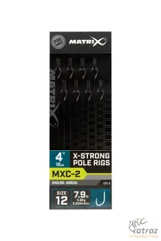 Matrix MXC-2 Barbless Pole Hossz: 10 cm Horog Méret:12 Átmérő: 0,20 mm - Matrix Szakállnélküli Előkötött Horog