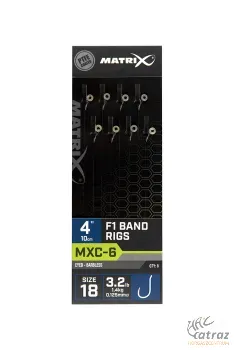 Matrix MXC-6 Barbless F1 Band Rigs Hossz: 10 cm Horog Méret:18 Átmérő: 0,125 mm - Matrix Szakállnélküli Előkötött Horog