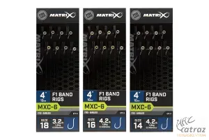 Matrix MXC-6 Barbless F1 Band Rigs Hossz: 10 cm Horog Méret:18 Átmérő: 0,125 mm - Matrix Szakállnélküli Előkötött Horog