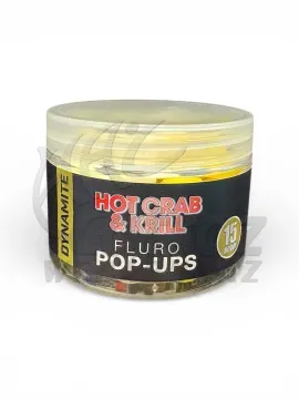Dynamite Baits Hot Crab & Krill Fluro Pop Ups 15mm - Pop-Up Csali