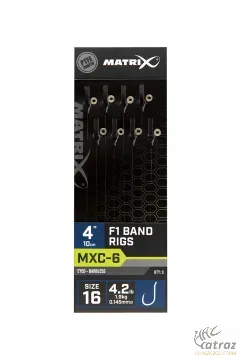 Matrix MXC-6 Barbless F1 Band Rigs Hossz: 10 cm Horog Méret:16 Átmérő: 0,145 mm - Matrix Szakállnélküli Előkötött Horog
