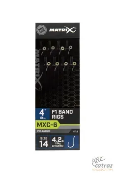 Matrix MXC-6 Barbless F1 Band Rigs Hossz: 10 cm Horog Méret:14 Átmérő: 0,145 mm - Matrix Szakállnélküli Előkötött Horog