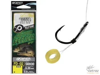 Owner FD-02 Előkötött Feeder Horog + Pellet Karika - Méret: 12 / 0.20mm