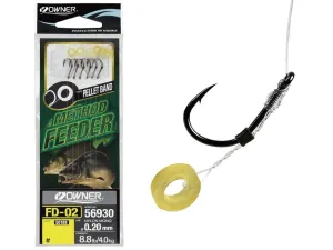 Owner FD-02 Előkötött Feeder Horog + Pellet Karika - Méret: 10 / 0.20mm