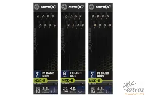 Matrix MXC-6 Barbless F1 Band Rigs Hossz: 15 cm Horog Méret:18 Átmérő: 0,125 mm - Matrix Szakállnélküli Előkötött Horog