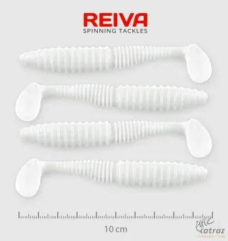 Reiva Zander Power Shad Gumihal 10cm 4 db/csomag - Fehér