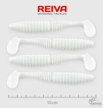 Reiva Zander Power Shad Gumihal 10cm 4 db/csomag - Fehér