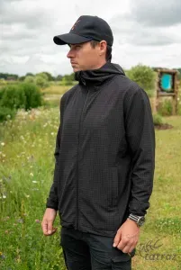 Fox Fekete Kapucnis Horgász Kabát Méret: S - Fox Black Premium Mid Layer Jacket