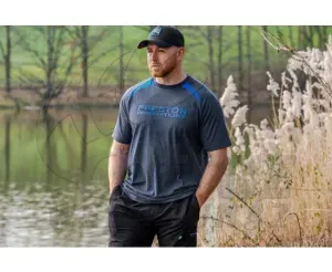 Preston Navy Tide T-Shirt – Prémium Sötétkék Horgász Póló
