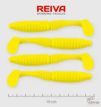 Reiva Zander Power Shad Gumihal 10cm 4 db/csomag - Citromsárga