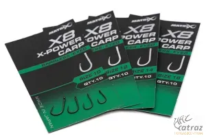 Matrix X8 X-Power Carp Eyed Barbless Méret: 12 - Matrix Feeder Horog