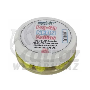 Dovit Pop-up NEON Boilies Ananász-Banán 10mm - Dovit Pop-Up Csali