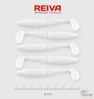 Reiva Zander Power Shad Gumihal 8cm 5 db/csomag - Fehér