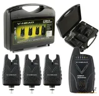 Carp Academy V-Head 3+1db Elektromos Kapásjelző Készlet