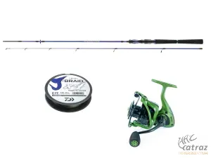 Daiwa Pergető Szett - Daiwa Triforce Target Zander Spin + Okuma Ceymar TG-3000 + Daiwa J-Braid Fonott Zsinór