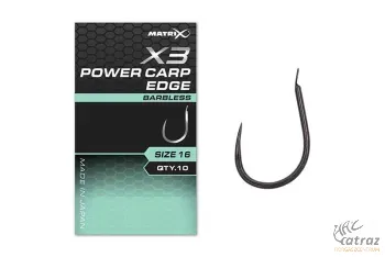 Matrix X3 Power Carp Edge Barbless Méret: 10 - Matrix Szakállnélküli Horog