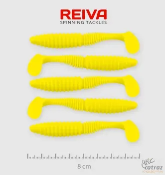 Reiva Zander Power Shad Gumihal 8cm 5 db/csomag - Citromsárga