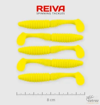 Reiva Zander Power Shad Gumihal 8cm 5 db/csomag - Citromsárga