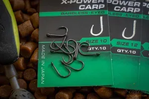 Matrix X8 X-Power Carp Eyed Barbless Méret: 12 - Matrix Feeder Horog